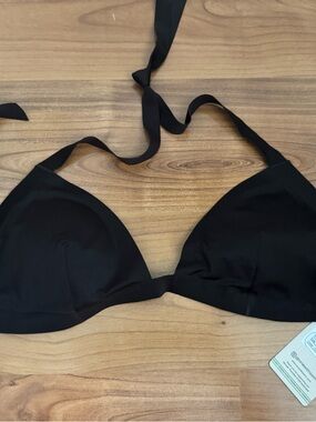 OneWith Swim Wainscott Medium Cola  Brown Halter Triangle Bikini Top NWT